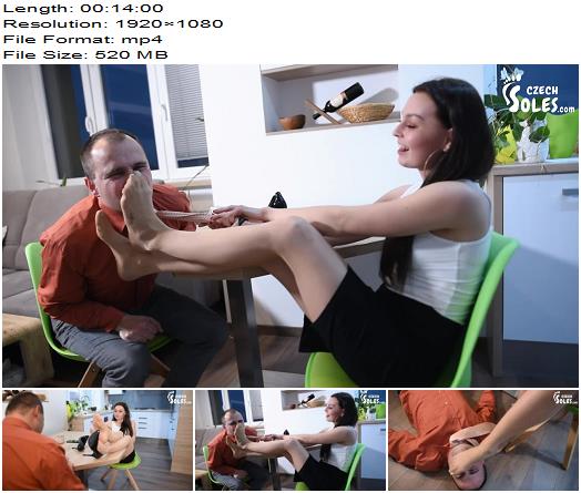 Czech Soles  Coffee break foot smother domination by sexy colleague  Fetish preview