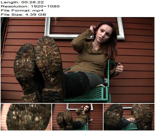 Mistress Victoria  All in a days workboot cleaning  Humiliation preview