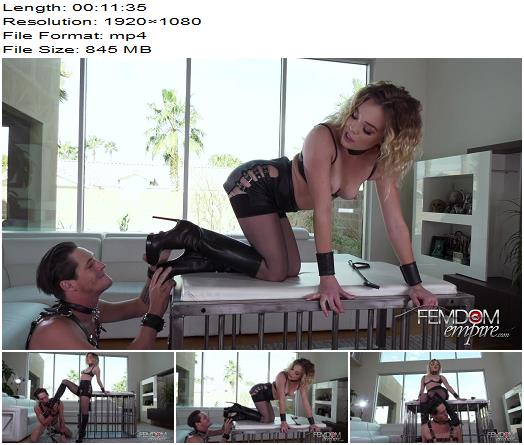 Vicious Femdom Empire  Taste of Leather  Katie Kush  Boot Worship preview