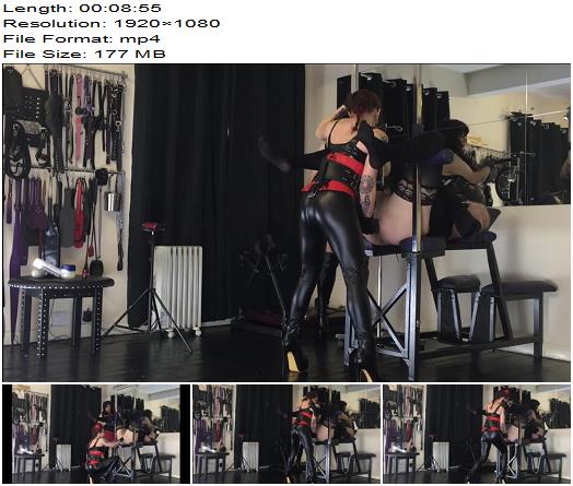 Mistress Taylor  fills Kinky Stephs gaping hole with The Centaur  Strapon preview