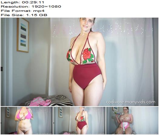 Codi Vore  Slutty Swim Suit Model Oil  Orgasm  Fetish preview