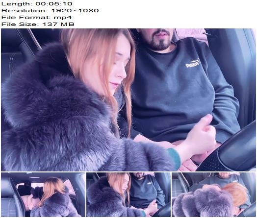 Mistress in a Fur Coat Fucked a Guy in the Car and Sucked him until he Cum  Femdom preview