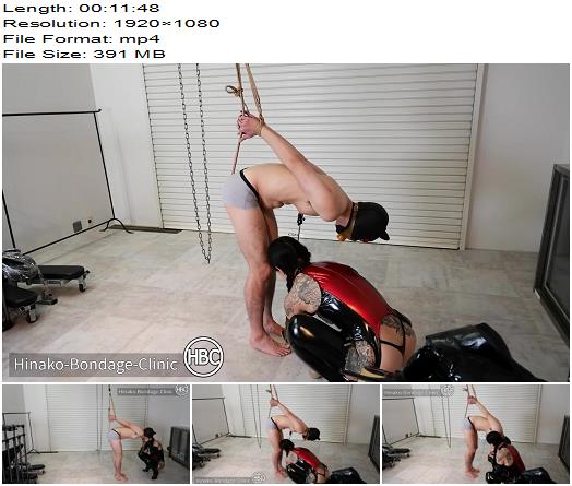 Predicament Bondage Getting Caned While Wrist Tied to Balls and Feet Tied to Nipples  Asian preview