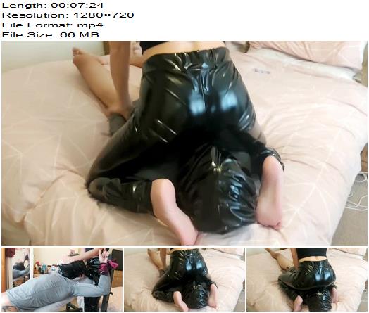 Facesitting and Smothering with Latex Leggings with Hand over Mouth and Pant preview