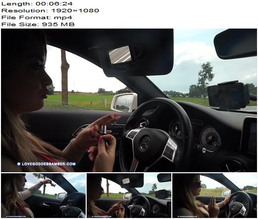 Goddess Amber  Eating in my Car and Trashing the highway  Femdom Pov preview
