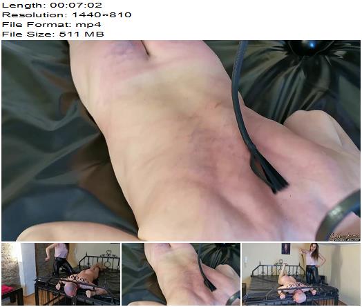 Goddess Lena  Whipping until he can no longer sit down  Femdom preview