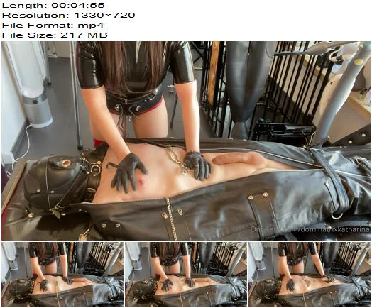Dominatrix Katharina  Now Your In A Bondage Bag And Sensory Deprivation Hood preview