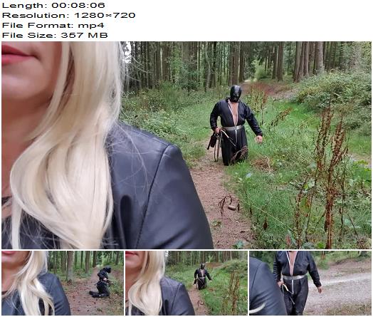 Mistress Patricia  Final Chapter Of My Little Trip With My Slave Into The Woods  Outdoors preview