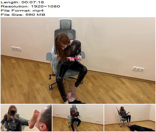 Petite Princess FemDom  The Submissive Guy Kneels In Front of The Goddess Kira and Serves Here Foot  Sucks Toes and Licks Her Feet preview