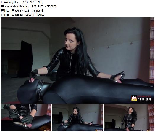 German Mistresses  Sultry Domme Sounds Slaves Cock with a Thick Metal Rod preview