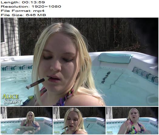 AliceSkary  Smoking A Black  Mild In Hot Tub  Fetish preview
