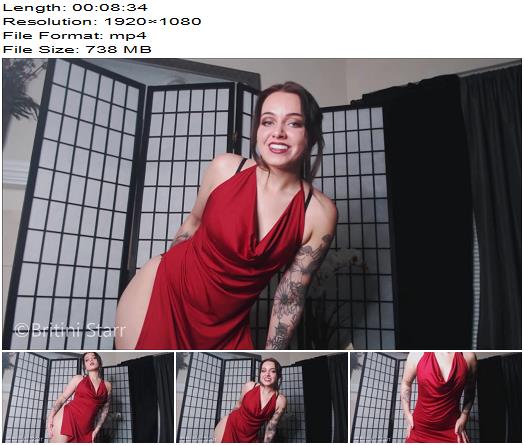 Britini Starr  Silk Red Dress and Ass Worship  Masturbation Instruction preview