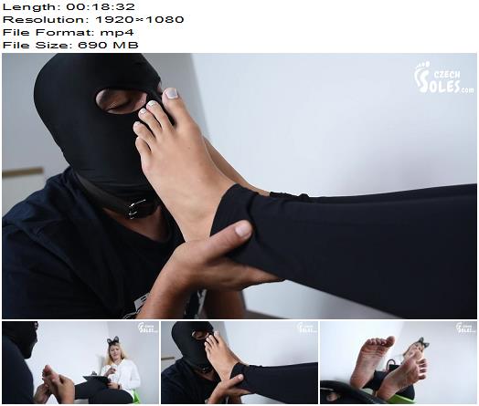 Czech Soles Bunny Czech language lesson with a foot slave  Foot Worship preview