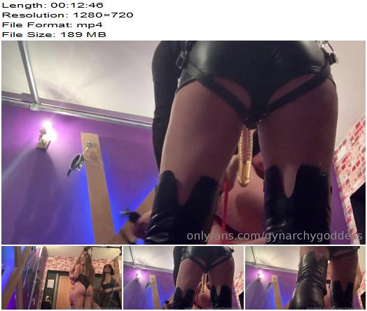 Gynarchy Goddess  A vulnerable tied slave H is tormented with the electric violet wand prod  Bondage preview