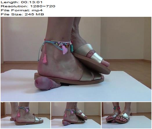 Mistress Fatalia Sexy CBT with toe rings and anklets EXTREME Close Up View  Ball Abuse preview