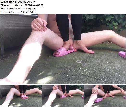 Mistress Fatalia Slave balls on stone cold ground  Ball Abuse preview