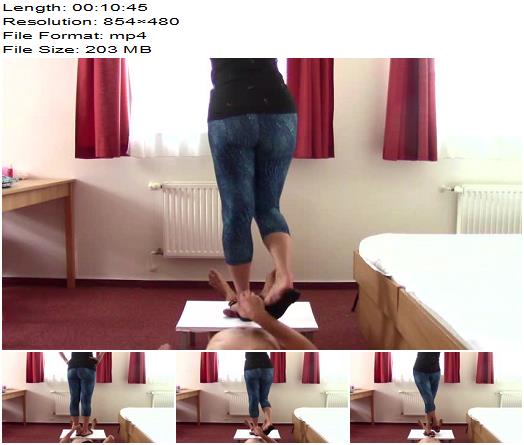 Mistress Fatalia Useless cock Leopard flats sandals Ball Abuse preview