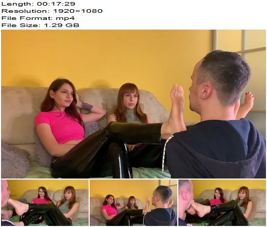 Mistress Kira Mistress Sofi  CloseUp Foot Worship and Foot Gagging  Fetish preview