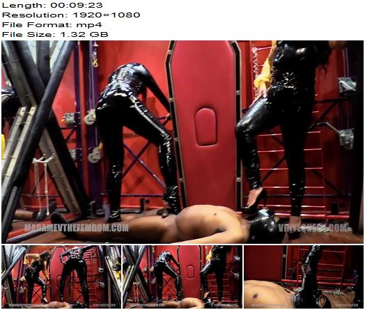 Vinyl Queen Trampling Femdom Clips  Double Domination With Madame V preview