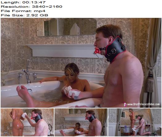 Brat Princess 2  Ava  Chastity Cuck Bathes His Keyholder Before Date 4K  Femdom preview