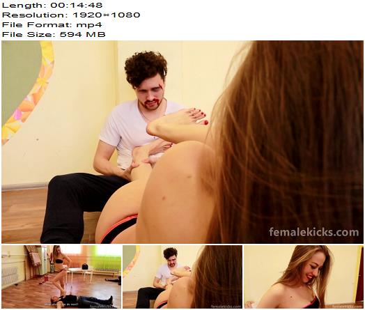 FemaleKicks Lora The Barefoot Agent Kicking preview