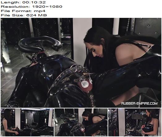 Femdom and StrapOn Clips  Power on  no mercy for your caged cock preview