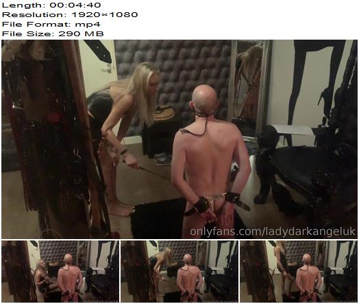 Lady Dark Angel OnlyFans Using the Riding crop to slap his cock Ball Abuse preview