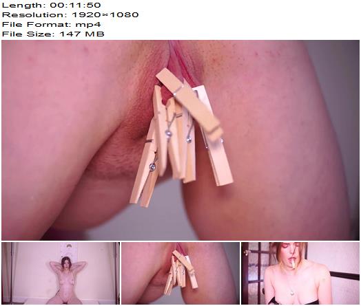 LongHairLuna  Clothes Pegs Pussy Nipple Clamps  Femdom Pov preview