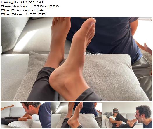 Mistress Enola Fetish  Foot Worship Gone Wrong  Cruel Foot gagging and foot slapping preview