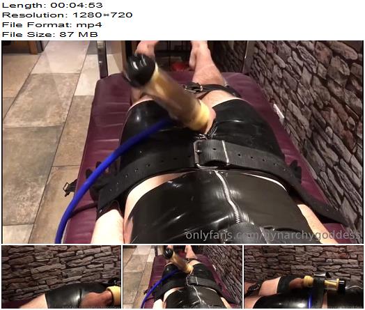 Gynarchy Goddess  milking with Venus 2000 strapped down and restrained preview