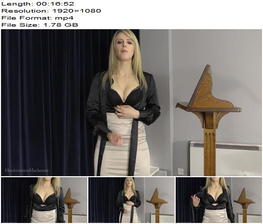 Headmistress Mackenzie  Relentlessly Making You Edge Your Cock On Stage In Front Of My Entire School preview