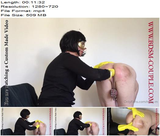 BDSM COUPLE  Miss M  Inserting My Hand And Smothering Slave PS Ass With Marigold Gloves preview