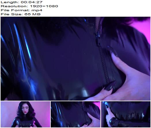 Miss Ellie Mouse Oil and black latex catsuit preview