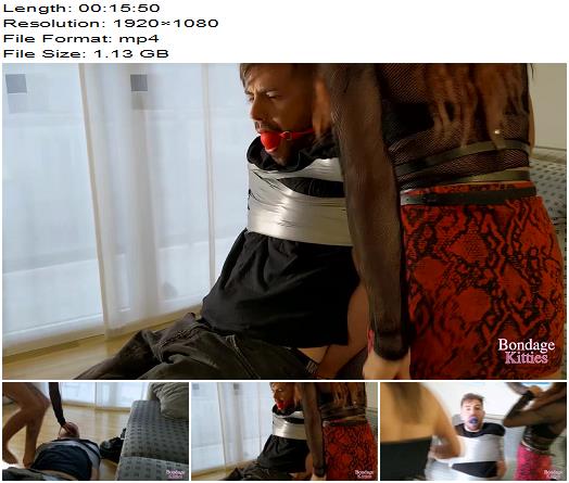 Bondage Kitties  2 girls tie up humiliate and rich boy  SPANISH preview