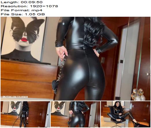 Evil Woman  Femdom talk and leather catsuit tease preview