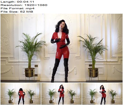 Miss Ellie Mouse  ASMR red latex catsuit teasing preview