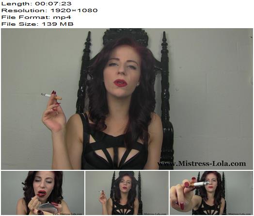 Mistress Lola Ruin  Red lipstick smoking preview