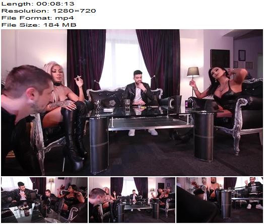 Bizarre Goddesses  Mistress Kennya Mistress Saida Master Vale smoking and human ashtray preview