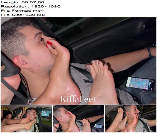 Kiffa Feet  Chauffeur Slave worship feet while taking Goddesses on Michelin Restaurant preview