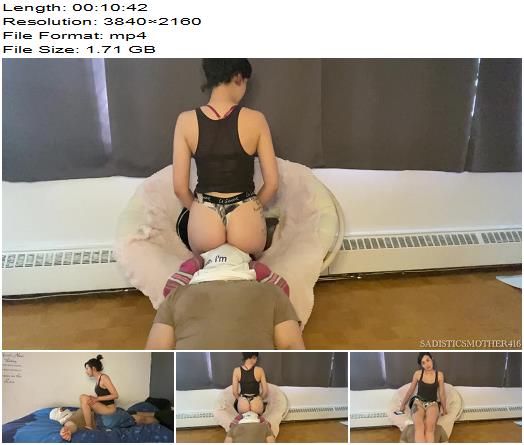 Sadistic Smother 416  Spitting Humiliation  Facesitting in Thong featuring Mistress Alexis preview