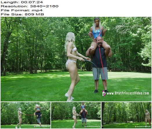 Brat Princess 2  Amber and Ava  Bikini Girls Train Pony preview