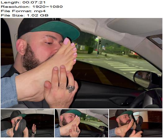 Goddess Grazi  Driving with a big foot in your mouth preview