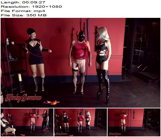 KinkyDomina Fetish Domination  Mistress Alexandra  Three Dominatrices Punish a bratty sissy preview