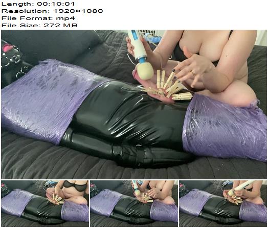 Busty Booklover  Clothes Pins and Teasing of my Latex Sub preview