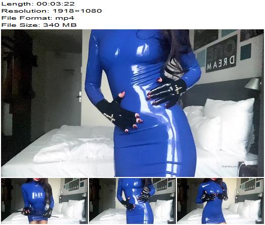 Evil Woman  Blue latex dance and tease preview