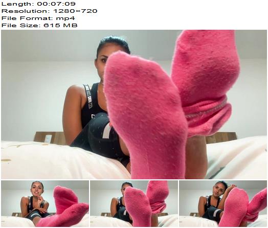 Goddess Enola  Pink Socks JOI after gym preview