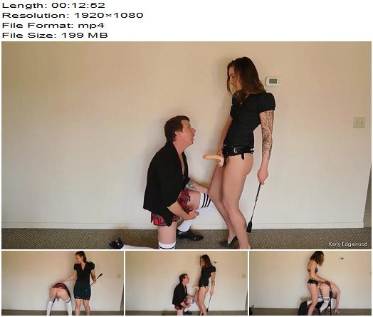 Karly Edgewood Femdom Mistress Strapon Ass Fucking Her Submissive preview