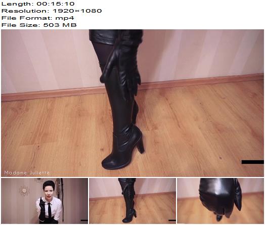 Madame Juliette  Mistress in leather gloves  femdom POV preview