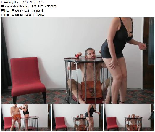 Mistress Roberta  Humiliate Her Toilet In Cage preview