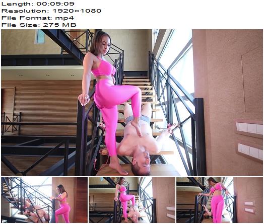 Romanian Goddesses  Mistress Anitasin and Faith facesitting in pink spandex leggings preview